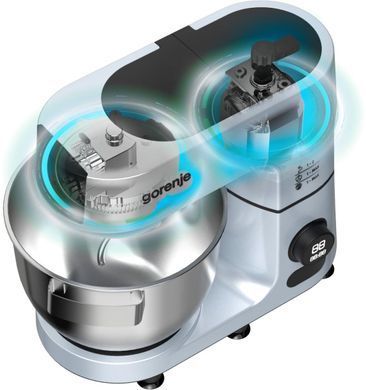 Gorenje Gorenje kitchen machine 1500W, display, cup-iron, case-iron +plastic, nozzles-7, silvery MMC1500SCX фото