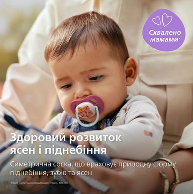 AVENT Philips Avent SCF080/27 Ultra Air pacifier, 6-18 months, 2pcs, girl design. SCF080/27 фото