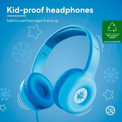 Trust Навушники Nouna Headphones mini-jack, Mic, Синій 25278_TRUST фото