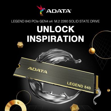 ADATA Твердотільний накопичувач SSD M.2 NVMe PCIe 4.0 x4 1TB 2280 3D TLC Legend 840 ALEG-840-1TCS фото