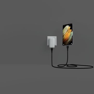 Belkin Кабель USB-С - USB-C витой, силиконовый, с ремешком на магните, 1м, черный CAB011BT1MBK фото