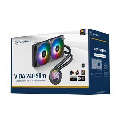 SilverStone Система жидкостного охлаждения Vida VD240-SLIM, LGA1700, 2066, 2011, 1200, 115x, AM5, AM4 TDP200W SST-VD240-SLIM фото