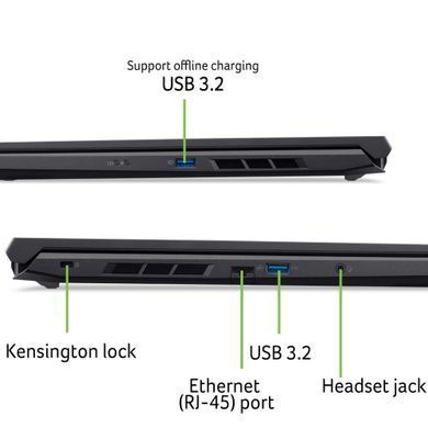 Acer Ноутбук Nitro V 16 ANV16-71 16" WUXGA IPS, Intel i7-14650HX, 16GB, F1TB, NVD4050-6, Lin, черный NH.QTREU.004 фото