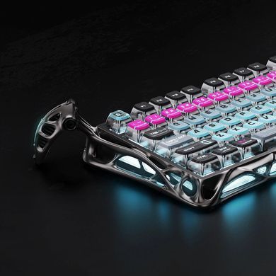 GravaStar Клавиатура механическая Mercury V75 Pro 80keys, Magnetic Jade Gaming, 8K, USB-A, RGB, Cyberpunk GSV75PRO_U_RM_EGRY фото