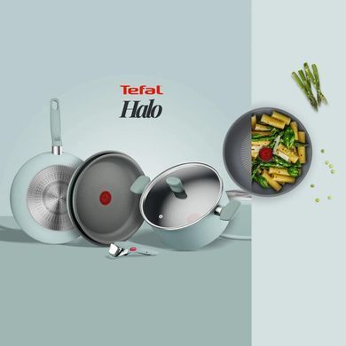 Tefal Сковорода WOK Halo EUCALYPTUS, 26 см, алюминий, бакелит, серый G0167702 фото