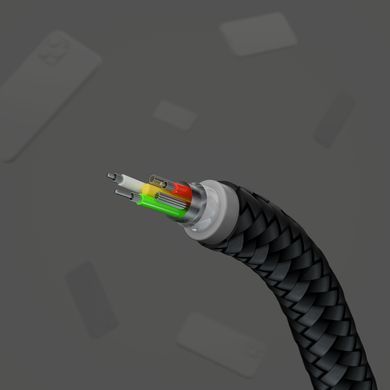 Belkin Кабель USB-С - USB-C витой, силиконовый, с ремешком на магните, 1м, черный CAB011BT1MBK фото