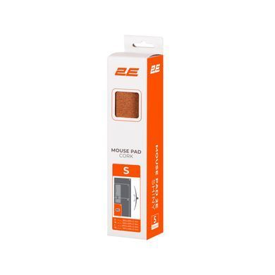 2E Килимок для миші CORK, S(300x200x2мм), коричневий 2E-PAD-S-CORK фото