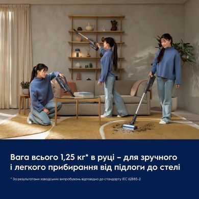 Electrolux Electrolux cordless VC, dust cont -0.3l, battery operation up to 50min, weihgt-1.9kg, HEPA10, 3 nozzles, blue EP51UH18DB фото