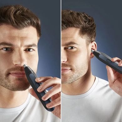 Rowenta Rowenta trimmer Performance for nose and ears, battery, steel, blue TN3720E0 фото