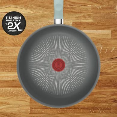 Tefal Сковорода WOK Halo EUCALYPTUS, 26 см, алюминий, бакелит, серый G0167702 фото
