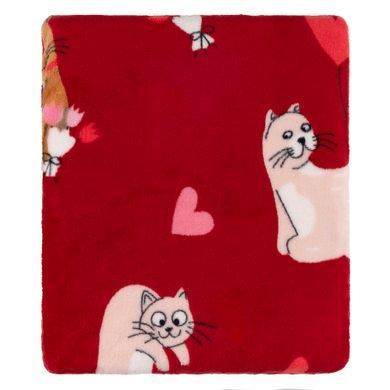 ARDESTO Плед Flannel 160х200см, 100% поліестер, котики з сердечками