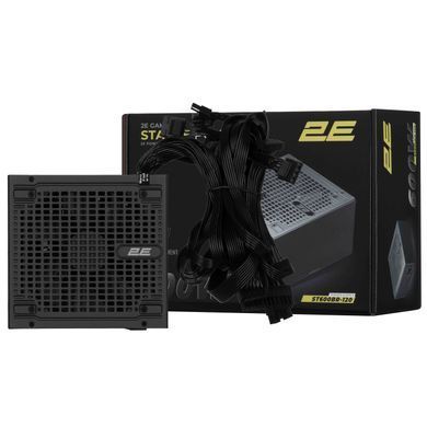 2E Gaming Блок живлення 2E GAMING Stable Power ATX3.1 (600W), >85%, 80+ Bronze, 120мм, 1xMB 24pin(20+4), 2xCPU 8pin(4+4), 3xMolex, 6xSATA, 2xPCIe 8pin(6+2) 2E-ST600BR-120 фото