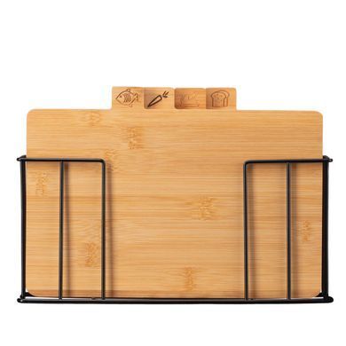 ARDESTO Набор досок кухонных на подставке Midori, 4шт, 30х5.6х20.3см, бамбук, металл AR1430BA фото