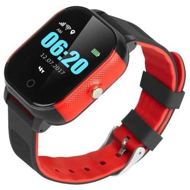 Детские телефон-часы с GPS трекером GOGPS ME К23 черные с красным K23BKRD фото