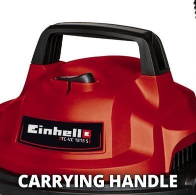 Einhell Пылесос профессиональный TC-VC 1815 S, 1250Вт, 180мБар, 15л, 4.6кг 2342390 фото