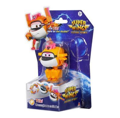Super Wings Super Wings Transformer Toy Transform-a-Bots Tiki, 12.5cm EU780059 фото