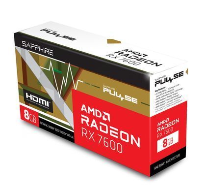SAPPHIRE Видеокарта Radeon RX 7600 8GB GDDR6 Pulse Gaming 11324-01-20G фото