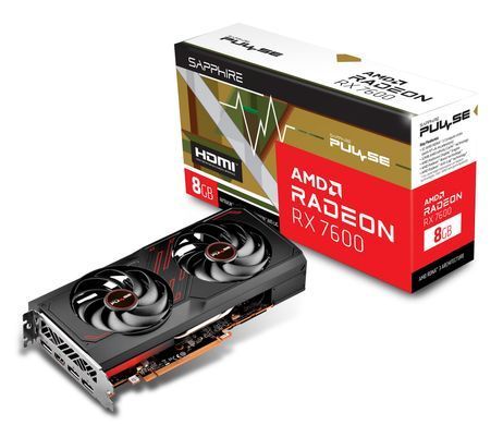 SAPPHIRE Видеокарта Radeon RX 7600 8GB GDDR6 Pulse Gaming 11324-01-20G фото