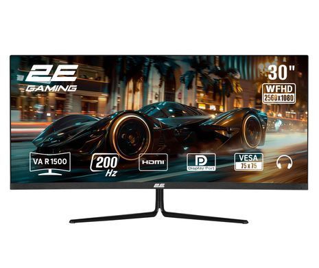 2E Монитор 30" G3024B 2xHDMI, DP, Audio, VA, 2560x1080, 21:9, 200Hz, 1ms, CURVED, FreeSync 2E-G3024B-01.UA фото