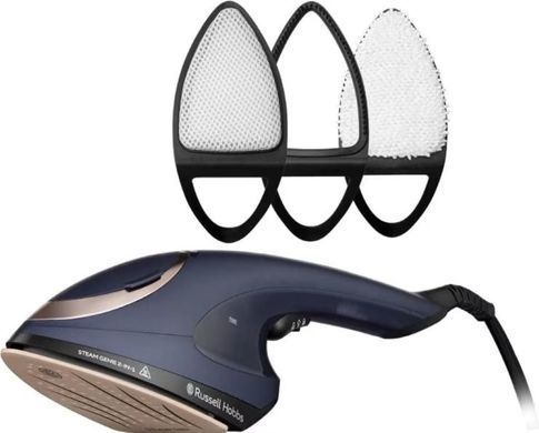 Russell Hobbs Отпариватель Steam Genie 2-в-1, 1700Вт, 150мл, паровой удар -20гр, постоянный пар - 20гр, керам. подошва, синий 28370-56 фото