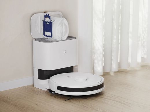 Electrolux Робот-пылесос, h=10см, влажная уборка, конт пыль -0.3л, вода -0.3л, автон. раб. до 140мин, Wi-Fi, станция самоочистки, белый ER71UW2SW фото