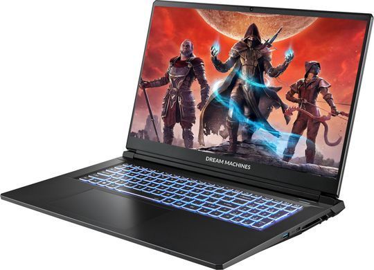 Dream Machines Ноутбук Dream Machines RT5060-17 17.3FHD IPS, AMD AI 7 350, 32GB, F1TB, NVD5060-8, DOS, чорний RT5060-17UA24 фото