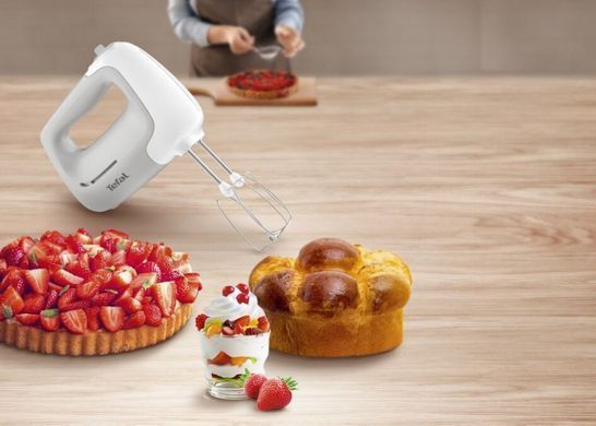 Миксер Tefal HT450B38 Prep'Mix, 450 Вт, 5 скоростей, бело-серый HT450B38 фото
