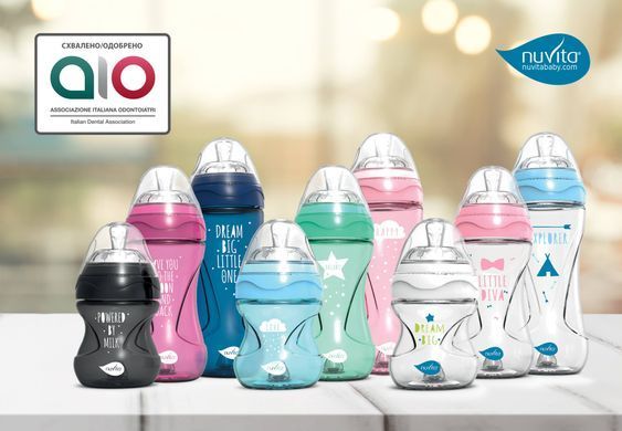 Nuvita Детская бутылочка 6051 Mimic Collection 330мл 4м+ Антиколиковая белая NV6051BIANCO фото