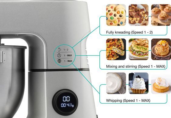 Gorenje Gorenje kitchen machine 1500W, display, cup-iron, case-iron +plastic, nozzles-7, silvery MMC1500SCX фото