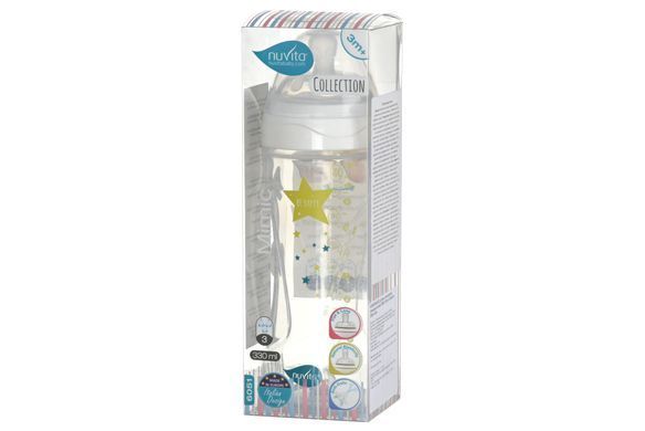 Nuvita Детская бутылочка 6051 Mimic Collection 330мл 4м+ Антиколиковая белая NV6051BIANCO фото