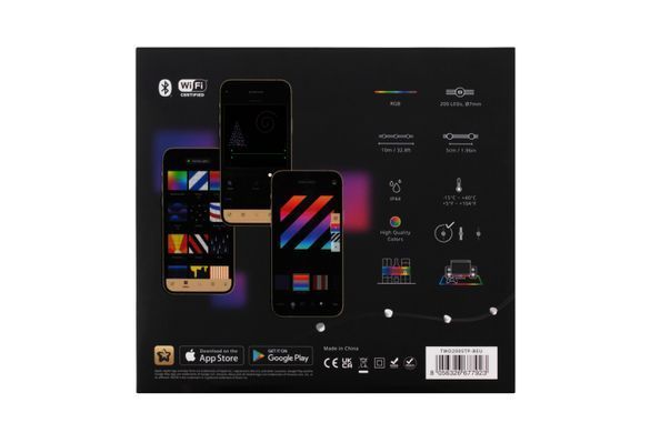 Twinkly Гірлянда Smart LED Twinkly Dots Lights RGB 200 Gen II, IP44, 10м, кабель прозорий TWD200STP-BEU фото