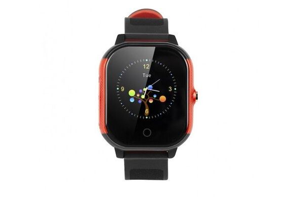 Детские телефон-часы с GPS трекером GOGPS ME К23 черные с красным K23BKRD фото
