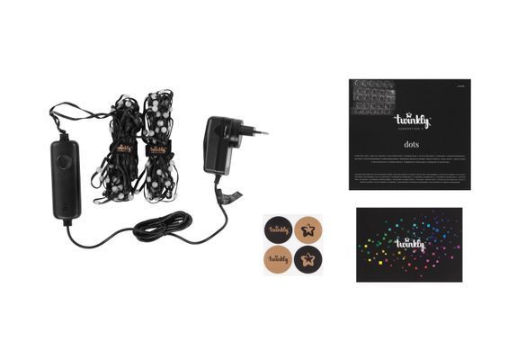 Twinkly Гірлянда Smart LED Twinkly Dots Lights RGB 200 Gen II, IP44, 10м, кабель прозорий TWD200STP-BEU фото