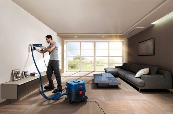 Bosch Пылесос профессиональный GAS 12-25 PL, 1350Вт, 200мБар, контейнер 25л, НЕРА Н13, 9кг 0.601.97C.100 фото
