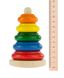 Пирамидка nic деревянная Классическая разноцветная 2 - магазин Coolbaba Toys