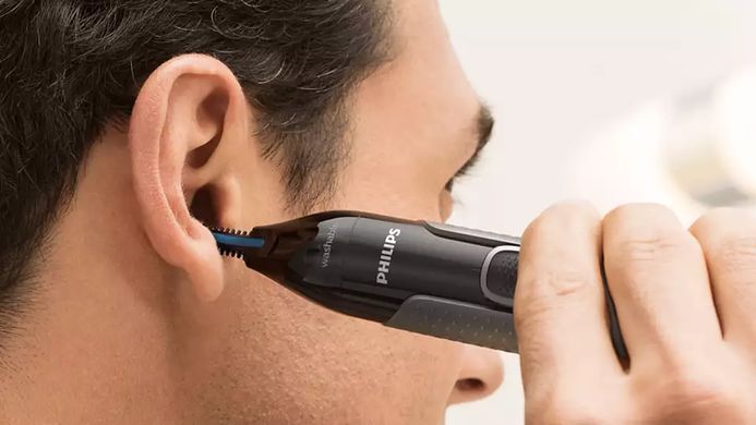 Philips Тример Series 3000, 1хАА, насадок-2, сталь, чорний NT3650/16 фото