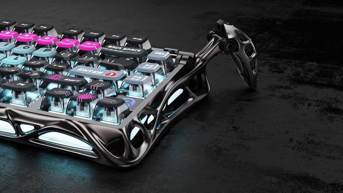 GravaStar Клавиатура механическая Mercury V75 Pro 80keys, Magnetic Jade Gaming, 8K, USB-A, RGB, Cyberpunk GSV75PRO_U_RM_EGRY фото