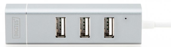 Концентратор-адаптер DIGITUS USB Type-C, 3xUSB+Fast Ethernet DA-70253 фото