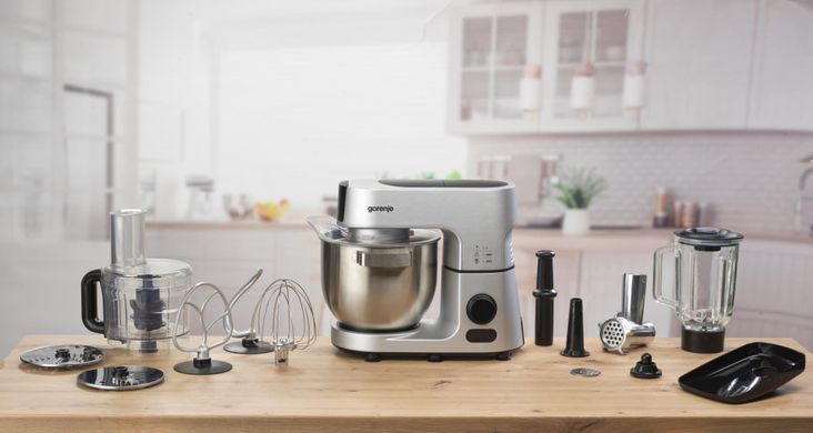 Gorenje Gorenje kitchen machine 1500W, display, cup-iron, case-iron +plastic, nozzles-7, silvery MMC1500SCX фото