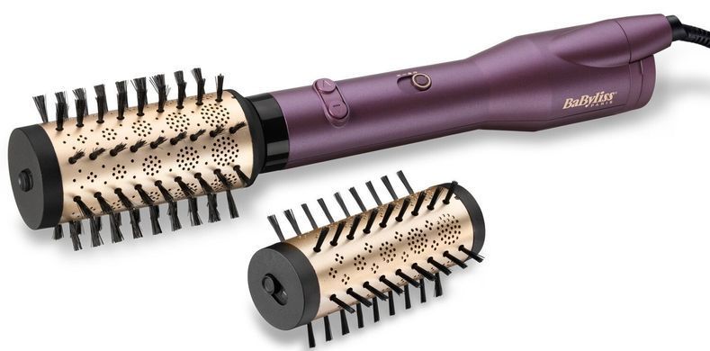 BaByliss Фен-щетка, 650Вт, режимов-2, иониз-я, хол. обдув, вращ. насадок, керамика, фиолетовый AS950E фото
