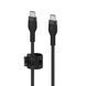 Belkin Кабель USB-С - USB-C витой, силиконовый, с ремешком на магните, 1м, черный 30 - магазин Coolbaba Toys