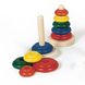 Пирамидка nic деревянная Классическая разноцветная 7 - магазин Coolbaba Toys