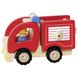 Машинка дерев'яна goki Пожежна червоний 1 - магазин Coolbaba Toys