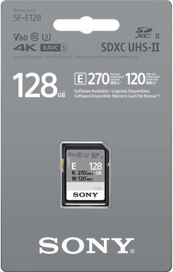 Sony Карта памяти SDXC 128GB C10 UHS-II U3 V60 R270/W100MB/s Entry SFE128A.ET4 фото