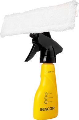Sencor Пилосос безпровідний, вологе прибирання, вода -0,2л, автон. робота до 20хв, для миття вікон, чорно-жовтий SCW3001YL фото