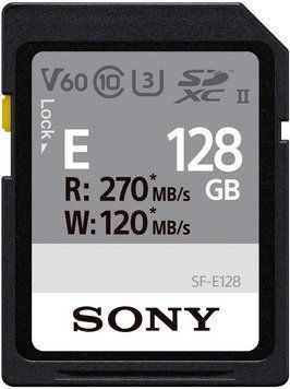 Sony Карта памяти SDXC 128GB C10 UHS-II U3 V60 R270/W100MB/s Entry SFE128A.ET4 фото