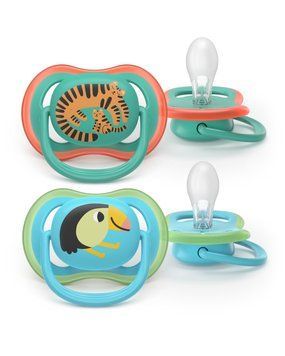 AVENT Пустушка Avent Ultra Air, 6-18 міс., 2шт, дизайн для хлопчиків. SCF087/11 фото