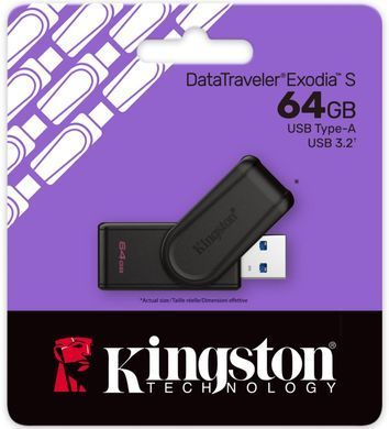 Kingston Накопитель Kingston 64GB USB 3.2 Type-A Gen1 DT Exodia S DTXS/64GB фото