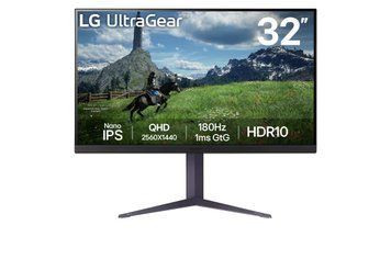 LG Монітор LG 31.5" 32GS85Q-B 2xHDMI, DP, USB, Audio, NanoIPS, 2560x1440, 180Hz, 1ms, DCI-P3 98%, G-SYNC, FreeSync, Pivot, HDR10 32GS85Q-B фото