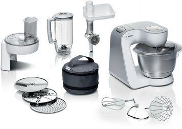 Bosch Кухонна машина 1000Вт, чаша-метал, корпус-пластик, насадок-9, сірий MUM58231 фото